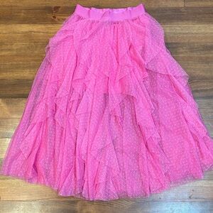 Sincerely Jules Pink Ruffled A-Line Skirt from Nordstrom - like new